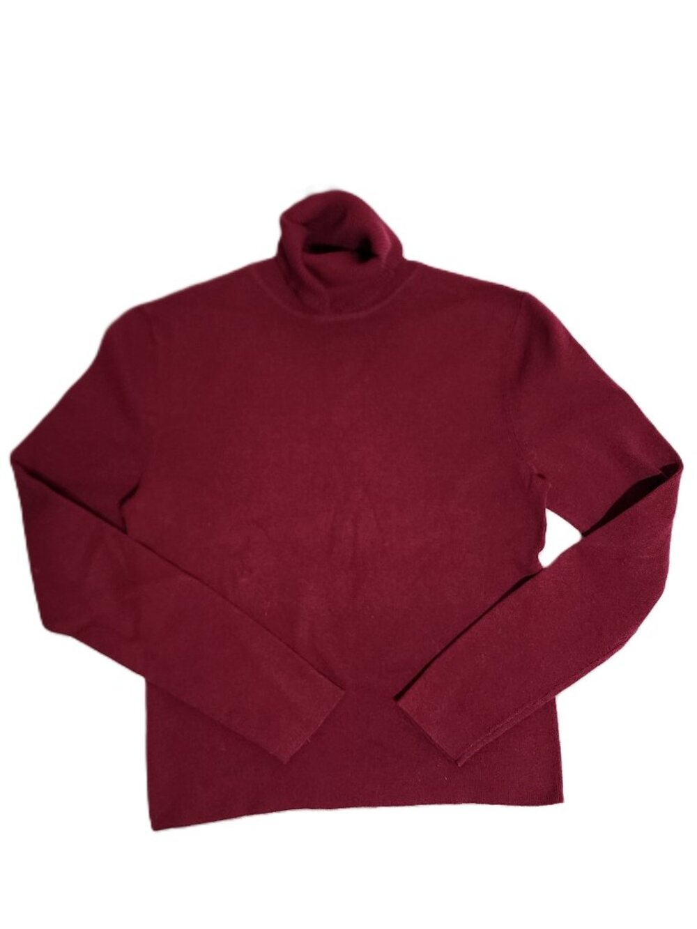Express Womens Burgundy Fitted Knit Long Sleeve Turtleneck Size M